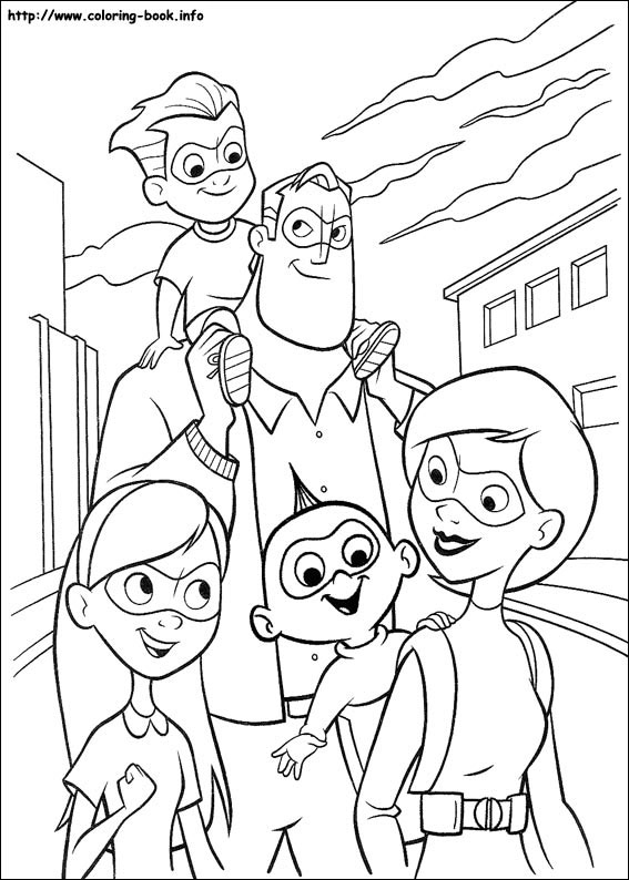 The Incredibles coloring picture